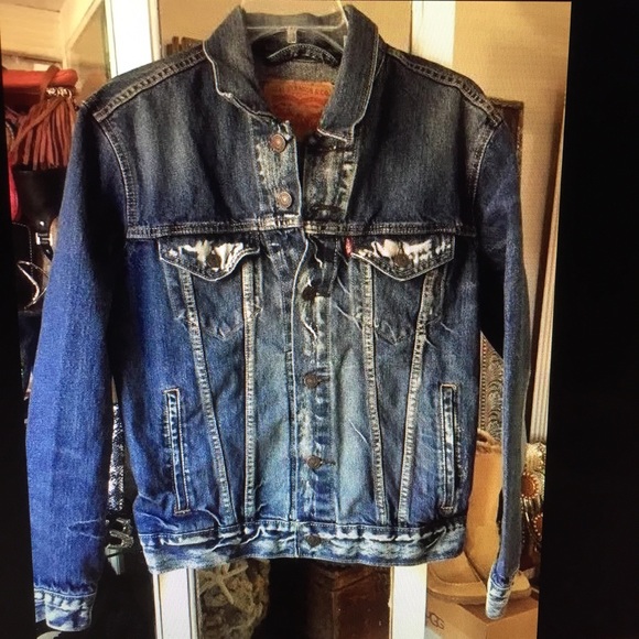 Levis Jean Jacket 72334 Distressed Wash 